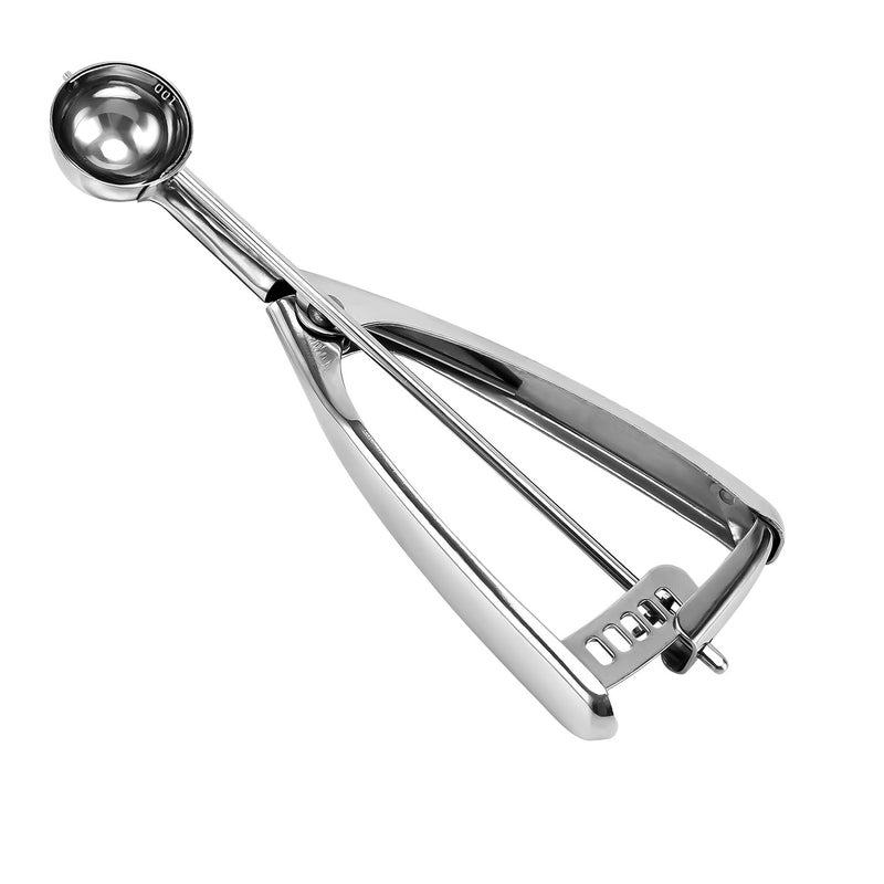 Saebye 2 teaspoon Cookie Scoop, Size #100/2 tsp, Melon Baller Scoop, 1.18 inch/ 30 MM Ball, 18/8 Stainless Steel Mini Ice Cream Scoop, Secondary Polishing - Image 1